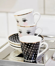 Cargar imagen en el visor de la galería, Eyes&amp;dots - Set 4 tazas de café espresso Miss Étoile
